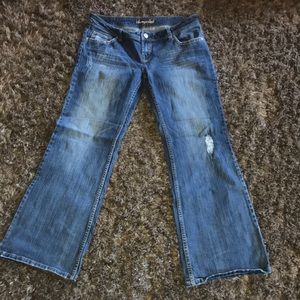 Womens American Eagle Stretch Wide Leg Jeans. Size 14.